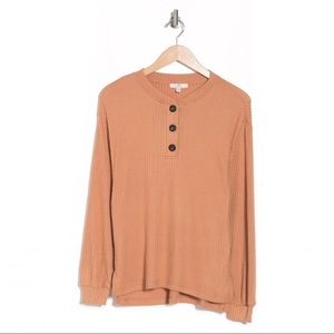 Ribbed Knit Henley